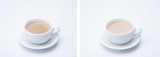 ホットカフェラテ、ホットミルクティー