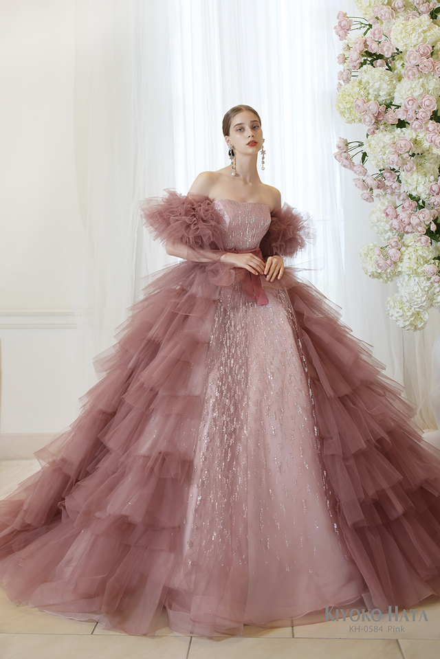 KIYOKO HATA(キヨコハタ)新作ウェディングドレス KH-0584_Pink