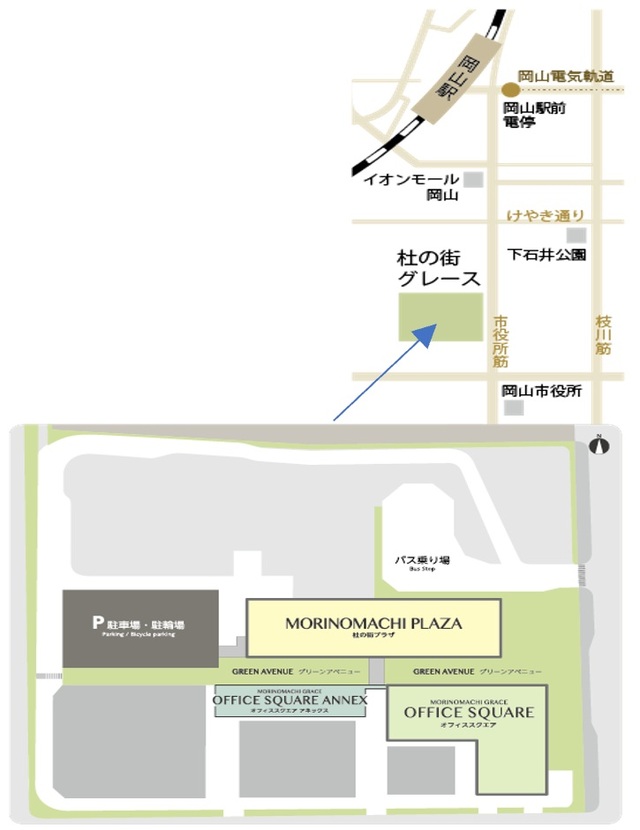 DEAN & DELUCA 岡山へのアクセス
