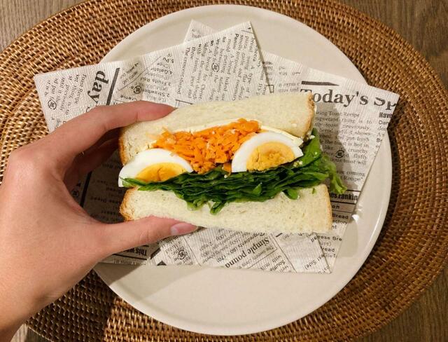 【 セブンプレミアム 金の食パン】ボリュームたっぷりサンドイッチ