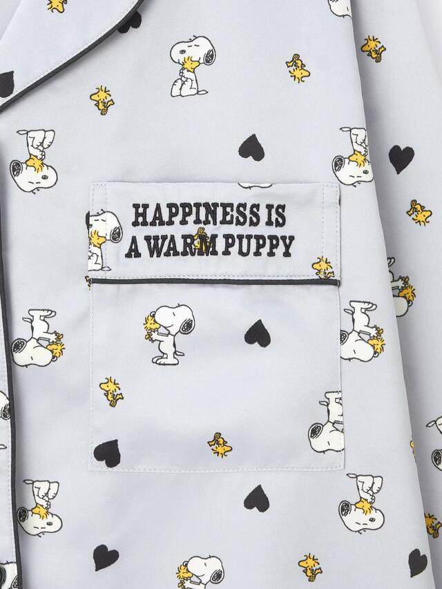 サテンパジャマ(長袖&ロングパンツ) Peanuts ¥3,990