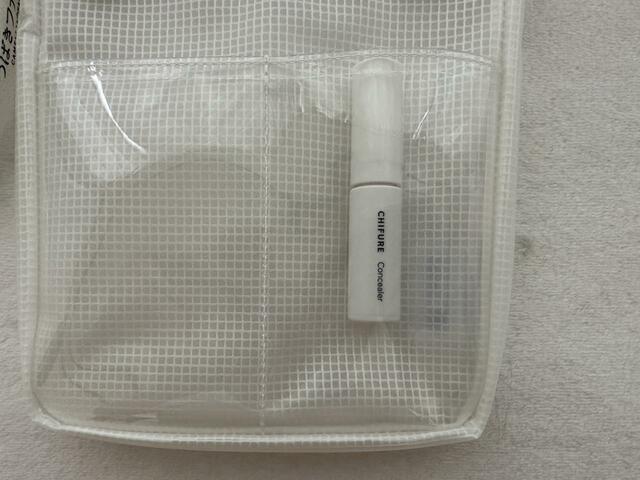 クリアバッグ側面のポケットはクリア素材だから中に入れたアイテムが見えます【GU】クリアバッグ HELLO! PROJECT(カラー01 OFF WHITE):1,990円(税込)