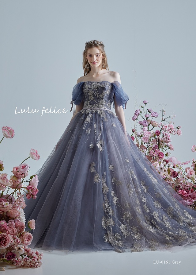 「Lulu felice（ルル・フェリーチェ）」新作ウェディングドレス　LU-0161_Gray