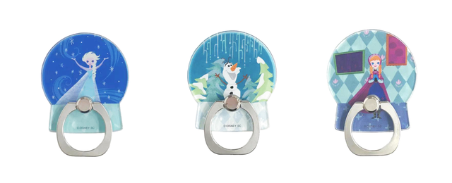 アナと雪の女王2 アクリルスマホリング (左から、エルサ、オラフ、アナ)