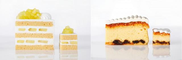 左：スーパーメロンショートケーキ　右：東京スーパーチーズケーキ