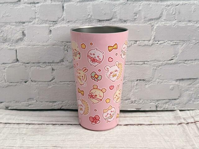 ちいかわたちと親和性抜群なパステルピンクカラーのタンブラー♪