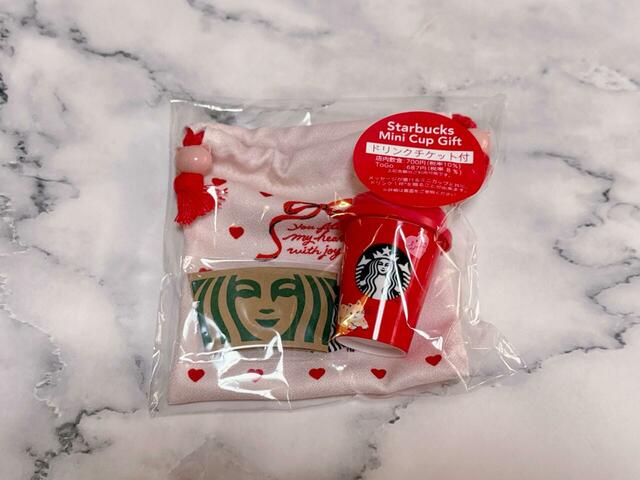 バレンタイン2026スターバックスミニカップギフト(ドリンクチケット付)価格:1,150円(税込)
