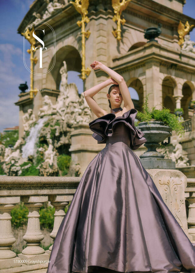 クラウディア｜「ST（サチコツツイ）」新作ウェディングドレス｜STB0009_Grayishpurple