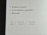 【3COINS タッチパッド付きキーボード】対応OSは箱に表記されています