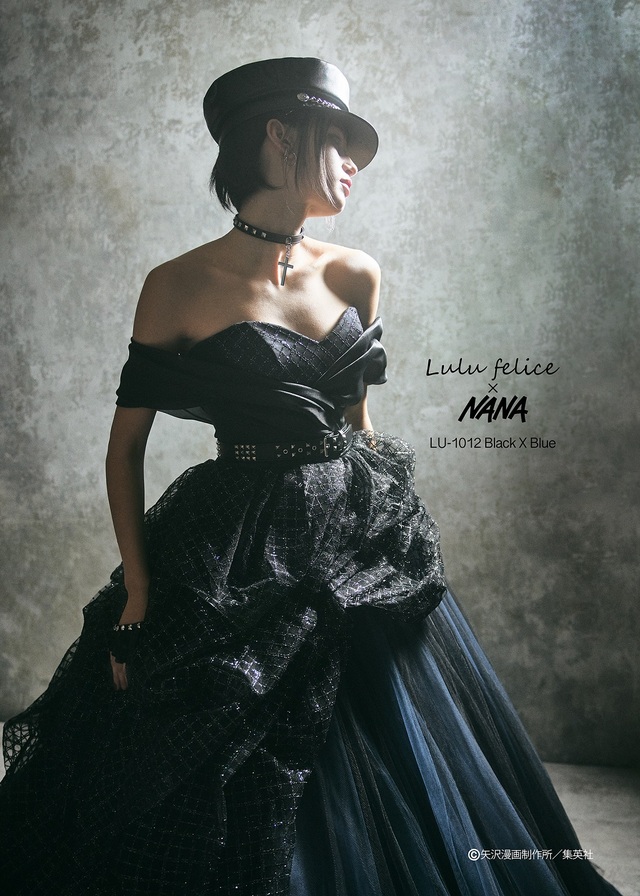「Lulu felice×NANA」新作ウェディングドレス　LU-1012_BlackXBlue