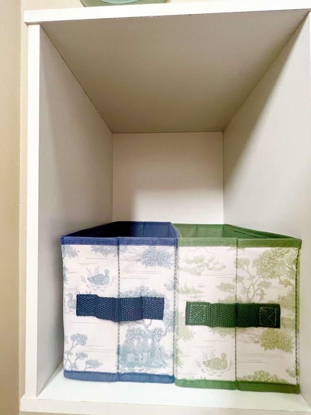 【Seria（セリア）】カラーボックスを横置きしている場合は、スマートキューブが2つ入ります