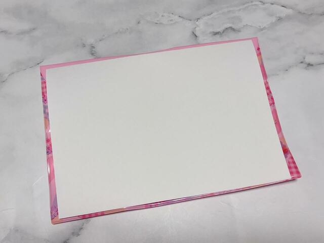 A4の用紙を半分に折ったものがちょうど入ります♪