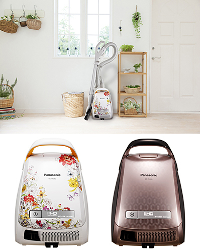 パナソニック、花柄など新デザインの紙パック式掃除機新製品「MC-PA34G