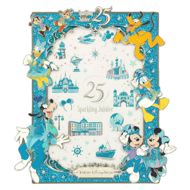 フォトスタンド 4,800円|「東京ディズニーシー25周年“スパークリング・ジュビリー”」スペシャルグッズ|販売店舗:東京ディズニーシー「エンポーリオ」|発売日:2026年4月8日(水)