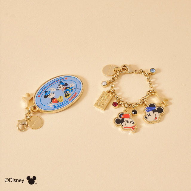 バッグチャーム 5,500円、ファスナーチャーム 4,400円|Samantha Thavasa /DISNEY DREAM TRAVELコレクション「ミッキー&ミニー」
