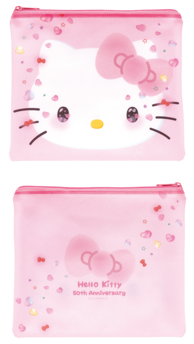 D賞フラットポーチ(全6種)【Happyくじ『HELLO KITTY 50th〜ハッピーアニバーサリー★〜』】