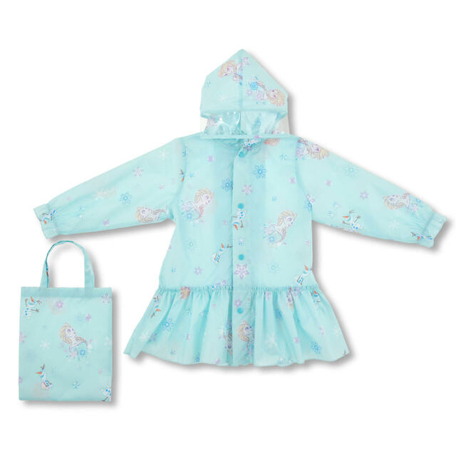 【キッズ用】エルサ、オラフ、スノーギース キッズ用レインコート リフレクター バッグ入り ソフトカラー RAINY DAY 3,300円