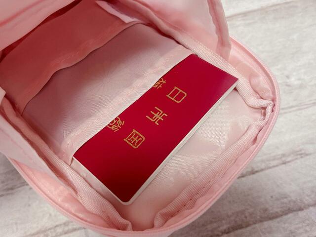 上段のポケットはちょうどパスポートが収まるサイズ感