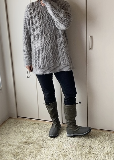 【ワークマン 防水フェストブーツ】上部をドローコードで絞ればふくらはぎにもぴったりフィット