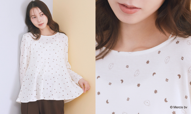 【miffy/earth おやすみアートT】カラー：Beige/Blue（価格：4,400円税込）