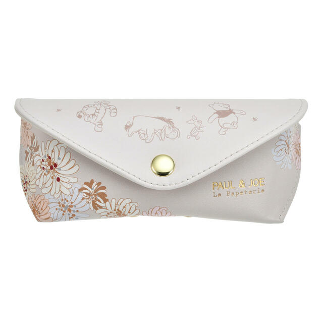 【PAUL ＆ JOE La Papeterie】プー＆フレンズ メガネケース・クリーニングクロス セット 巾着付き クリザンテーム 4,900円