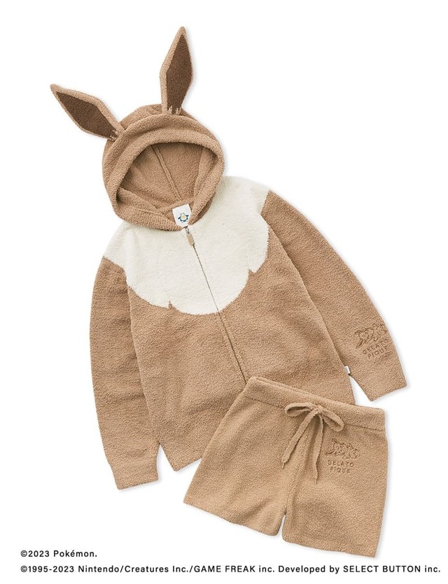 【ポケモンスリープ】ベビモコ イーブイ パーカ＆ショートパンツセット　￥17,820　サイズ：フリー