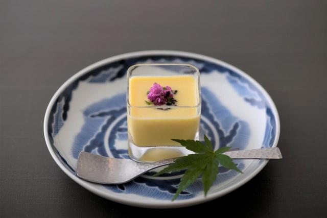 豆腐ととうもろこしのポタージュ 白味噌仕立て　豆豉