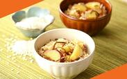 サツマイモと塩昆布の炊き込みご飯