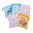 【サンリオ】「KBB21　  サンリオキャラクターズD ブラインド 巾着M 単品」各1,155円／「ハンギョドン」「シナモロール」「こぎみゅん」「ニャニィニュニェニョン」「コロコロクリリン」＋シークレット1種