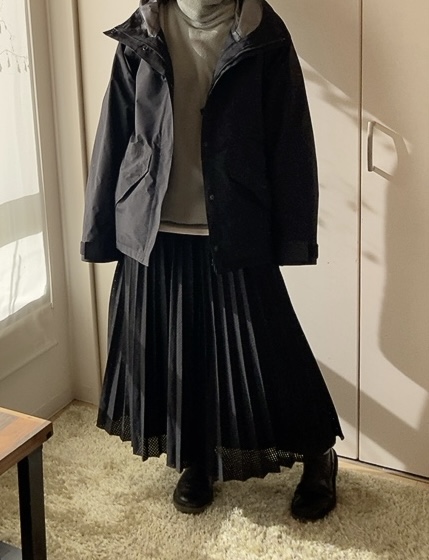 【ワークマン Loose Fit M フリースタートルネック】ネックウォーマー要らず