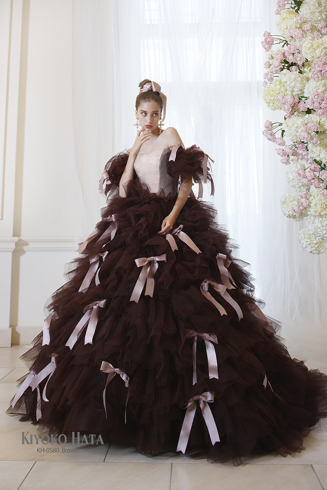 KIYOKO HATA（キヨコハタ）新作ウェディングドレス　KH-0580_Brown