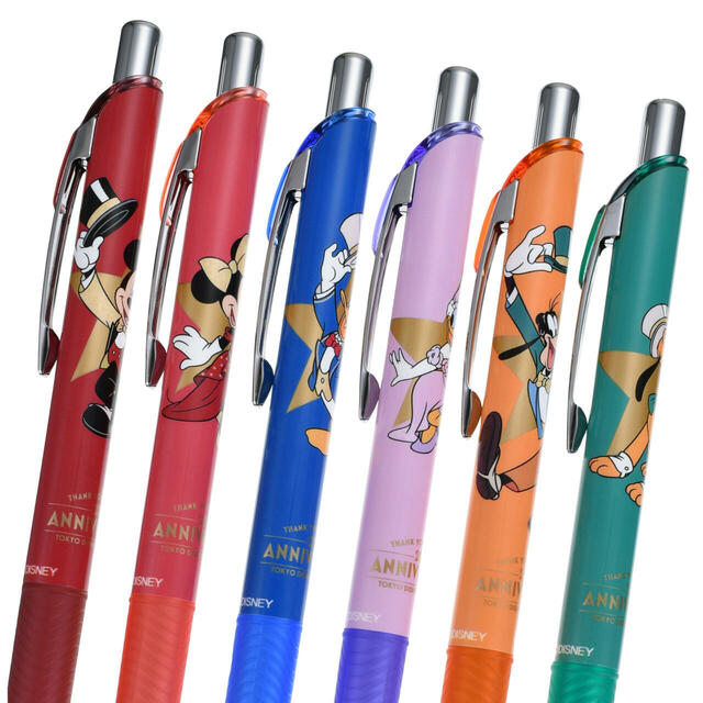 【東京ディズニーリゾート店限定】ミッキー＆フレンズ エナージェル 0.5 ゲルインキボールペン セット 東京ディズニーリゾート店25周年記念 1,900円