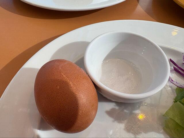 【カフェトスカ モーニングブッフェ】ゆで卵♪シンプルだけど満足感のある一品！