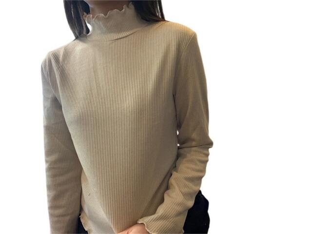 【しまむら　ワンピース+プルオーバーセット】袖や襟元のクシュクシュが可愛い