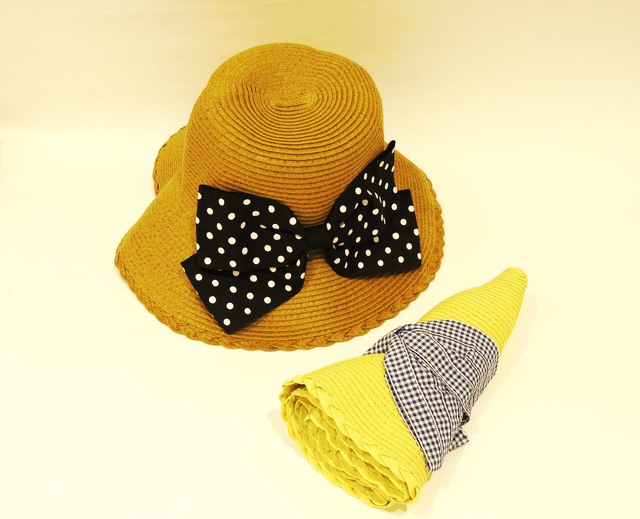 リボン折りたたみハット