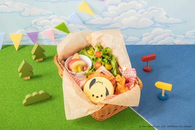 【はぴだんぶい わいわいピクニックカフェ】「ポチャッコのサンドイッチBOX」1,690円
