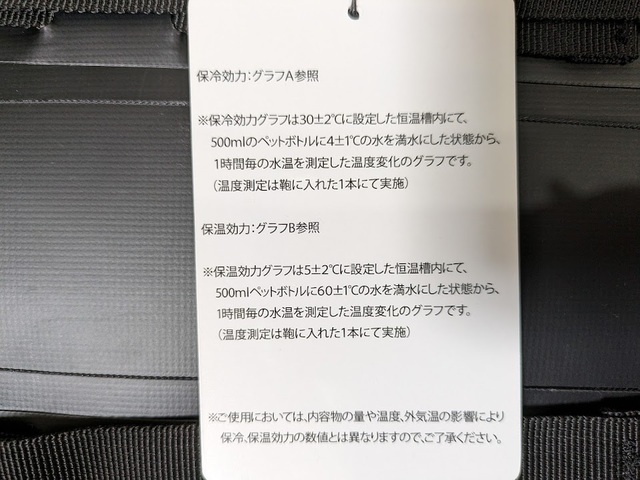 【ワークマン 防水サーモリュック】保温・保冷効力の測定は鞄に入れた500mlペットボトル1本で行われているので、保冷剤などと併用すればより効果が持続するかも？