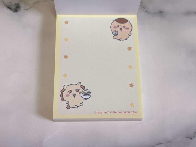 くりまんじゅう＆シーサーは無地のメモ。サイドの星柄がかわいい！