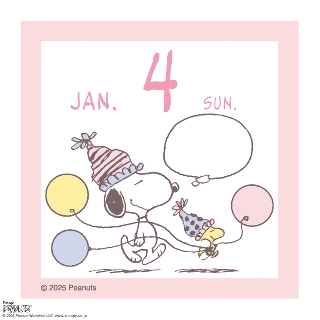 2026年ミニチュア日めくりカレンダー「スヌーピー」