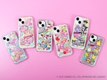【SKINNYDIP LONDON×サンリオキャラクターズ】iPhone用ケース：3,960円（全8デザイン）／ホログラムやグリッターを重ねてキラキラ、ギラギラとしたSKINNYDIPらしいデザインのiPhone用ケース