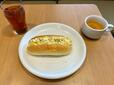 【ガスト　たまごサラダ】コッペパンに店舗仕込みのたまごサラダがたっぷり詰まったセット