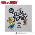 【トムとジェリー】バックにトム、ジェリー、タフィーのイラストの刺繍入り
