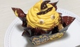 【ハロウィンおばケーキ】黄色い鮮やかなかぼちゃクリームがおいしい!