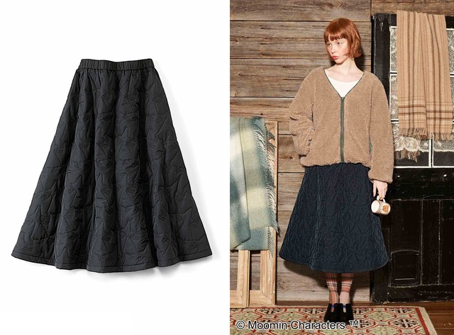 スナフキン くるっと回りたくなるキルティングスカート 5,900円（税別）