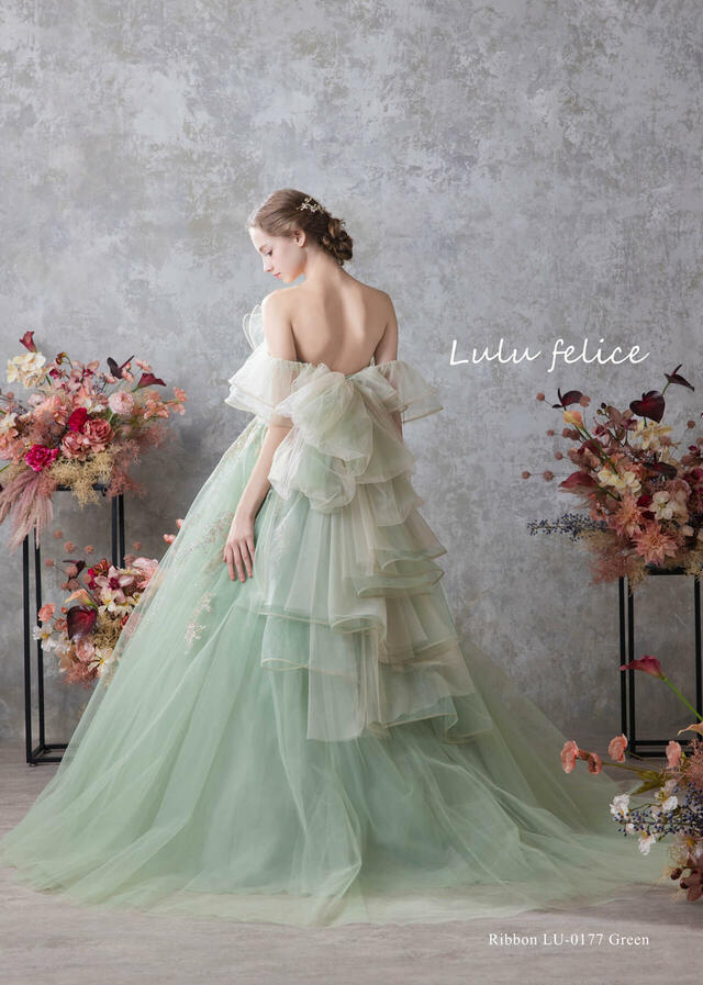 【クラウディア】「Lulu felice（ルル・フェリーチェ）」新作ウェディングドレス｜LU-0177_Green
