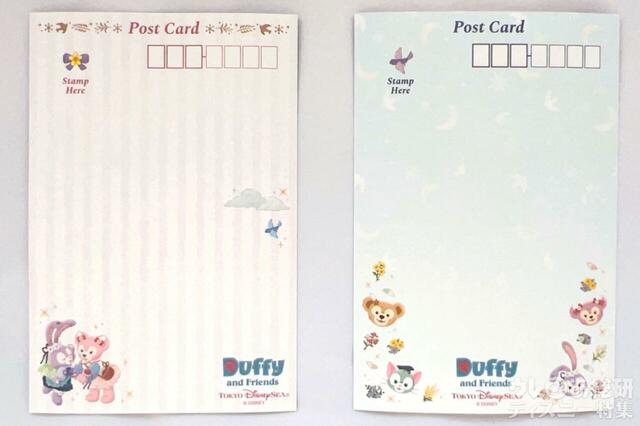  ダッフィー&フレンズの「ウィッシング・ウィングス」ポストカードシール　グリーティングカード付