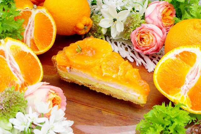 「熊本県天草産 不知火（しらぬい） “浅海月（あさみつき）”のタルト」Piece ￥777