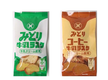 寅家 みどり牛乳ラスク /みどりコーヒー牛乳ラスク
