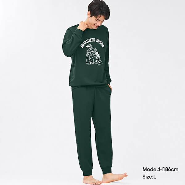 ソフトスウェットセット(長袖&ロングパンツ) Disney ¥2,990｜GU「ミッキーマウス」コレクション