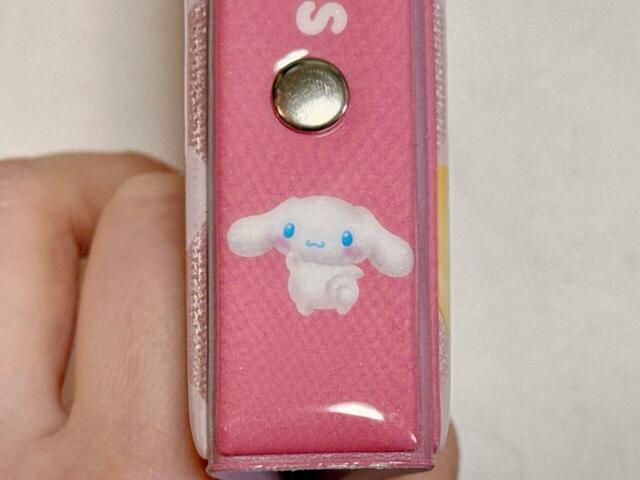 背表紙にもかわいいデザイン入り。キティちゃんとシナモンが登場しており、細部までかわいさがぎゅっと詰め込まれています